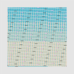 Abstract Data Stream Pattern with Colorful shapes, Geometric Grid with Repeating Color Blocks