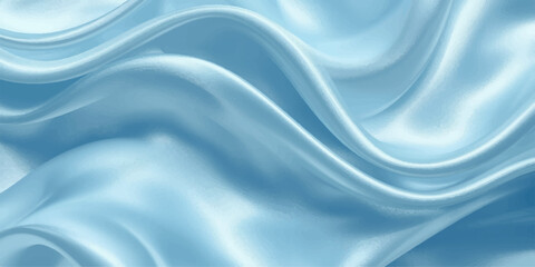 Obraz premium Abstract luxury blue silk satin texture background with soft flowing smooth wave pattern