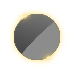 Abstract Glowing Sphere with Black Center Design