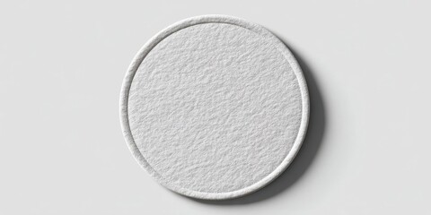 Minimalist White Circle Beer Coaster Mockup for Branding and Logo Design