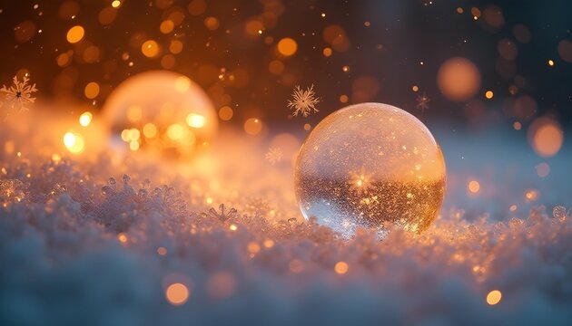 “Christmas background inside a galaxy made of ice crystals, floating fractal snowflakes shaped like stars, cosmic aurora colors, transparent crystalline planets, surreal winter universe. - Powered by Adobe