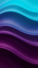 Abstract Wavy Gradient Background with Smooth Teal, Blue, and Purple Color Flow