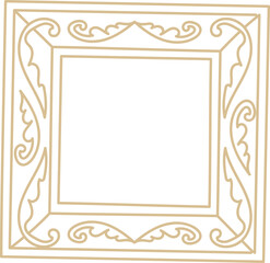 Vintage Square Frame Linework