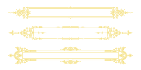 Golden Ornament Decorative Frames Vintage Style Design