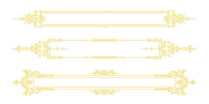 Golden Ornament Decorative Frames Vintage Style Design