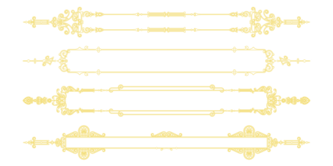 Golden ornamental borders and frames elegant design