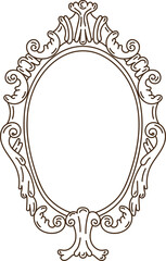 Oval Baroque Mirror Frame