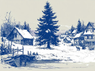 Blue Christmas background