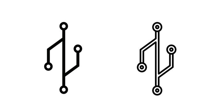 Version control set icon isolated on white background.