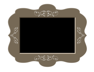 Vintage style picture frame with floral design