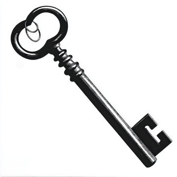 Illustration of Key silhouette vintage