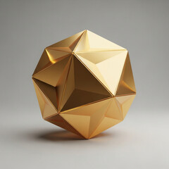 금박 처리가 된 고급 기하학 구조물