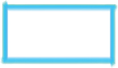 presents a cyan-colored rectangle frame that stands out against a clean white background. The consistent thickness of the frame gives it a structured Victor Illustrator Design