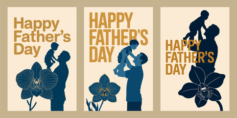 Thailand’s Father's Day Celebration with Father Child Illustrations and Floral Design