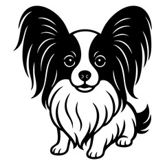 Papillon dog illustration