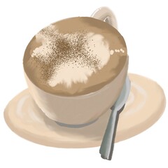 Hot sweet cafe latte