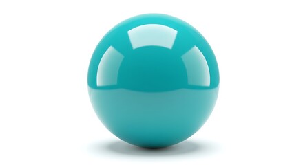 Turquoise Sphere - A Minimalist Still Life of a Glossy Ball.
