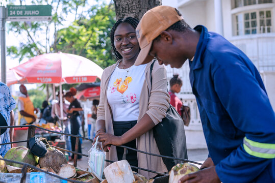 Two beautiful african girls taking a tour in the city