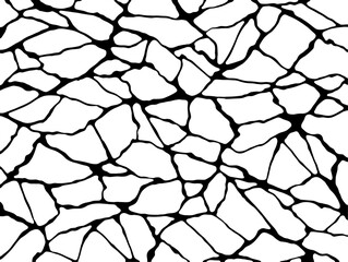 Obraz premium Top-down view texture or material of a frozen water on a lake