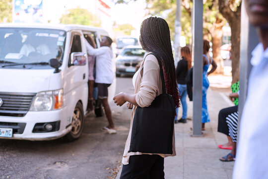 Two beautiful african girls taking a tour in the city