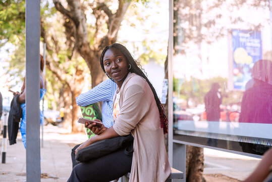 Two beautiful african girls taking a tour in the city