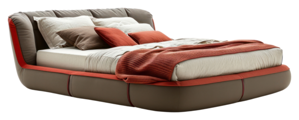 PNG Contemporary bed furniture cushion