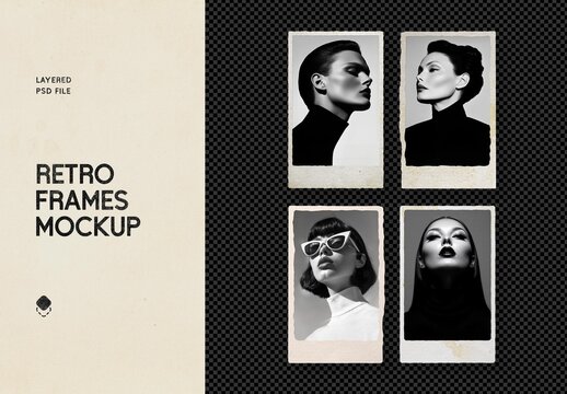 Retro Camera Frames Mockup
