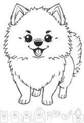 picture, clipart, drawing, illustration, dog, spitz