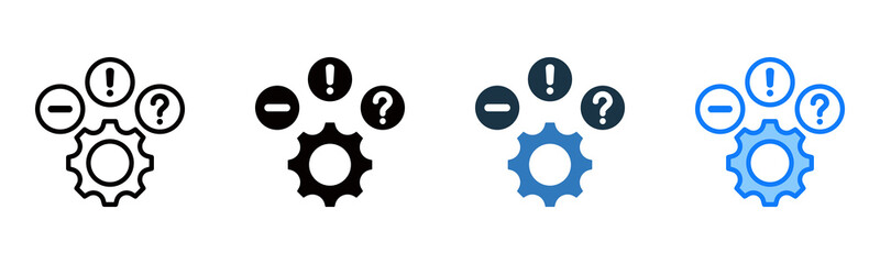 Issue icon multiple style vector illustration