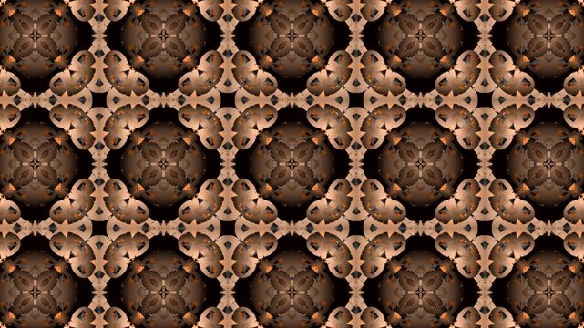 Brown organic geometric pattern animation