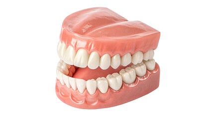 Obraz premium Upper and Lower Jaw Dental Model Isolated on Transparent Background