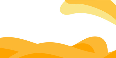Minimalist banner wave gradient orange and yellow on white background. sui for banner, web, brochure, presentation