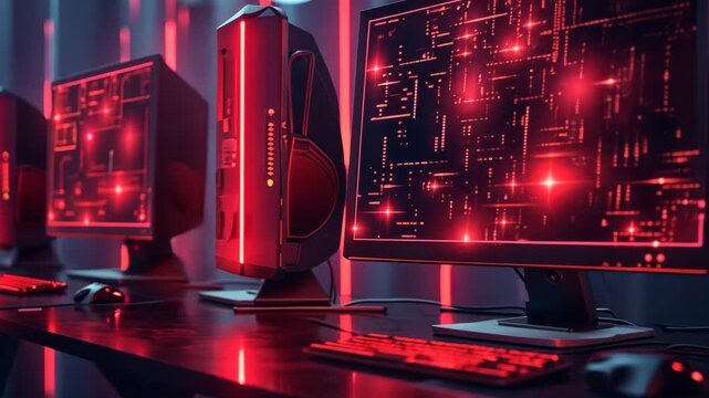 selective focus on sensitive data shown on compromised screen