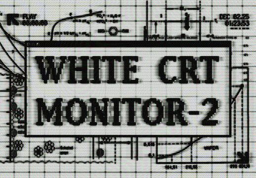 CRT Screen Text & Logo Effect Mockup