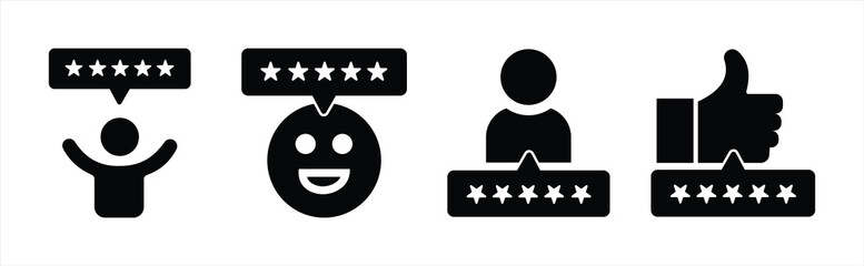 Five Star Review Icons Collection