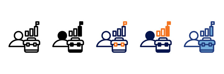 Obraz premium Career Icon Set With Multiple Styles Vector Illustration