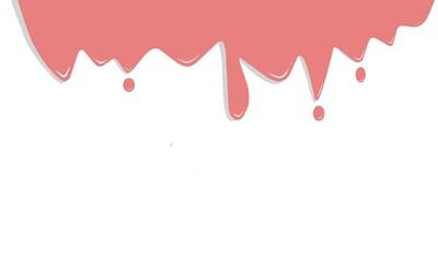 Cute Simple Pink Paint Drip Border for Background Template Decoration
