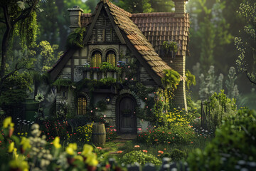 Fototapeta premium old house in the park