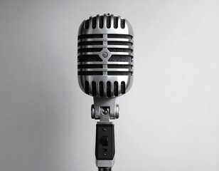Vintage microphone captures timeless audio aesthetic in a retro design