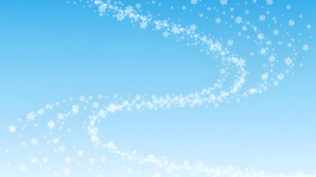 Sparkling glitter trail on light blue gradient background for festive designs
