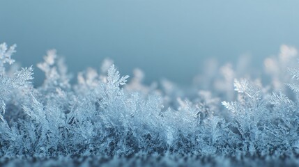 Obraz premium Pastel sky-blue with a subtle frost-crystal pattern along the bottom edge