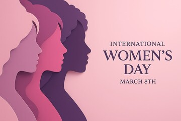 Modern Flat Design Poster for International Women’s Day with Confident Women