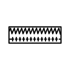 Electric Heating Element with Connectors Line Icon