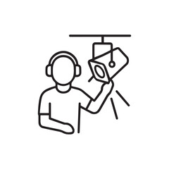 Lighting Technician Working Icon