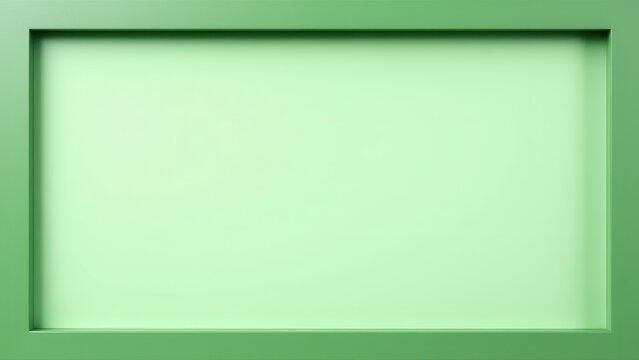 green frame background with simple clean design forming minimal decorative border and smooth color surface for creative layouts concept of graphic design branding