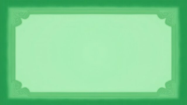 green frame background with simple clean design forming minimal decorative border and smooth color surface for creative layouts concept of graphic design branding