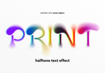 Halftone Text Effect