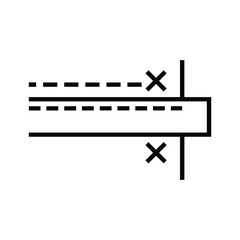 Blocked Path or Stopped Process with Error Marks Icon
