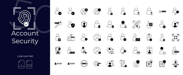 Account Security Duotone Editable Icons set
