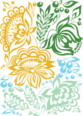 Beautiful flower art and pattern floral background design
